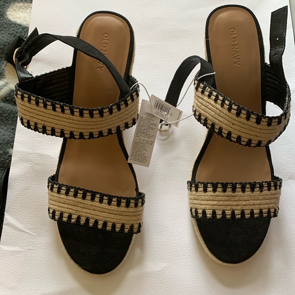 Open-Toe Braided Straw Espadrille Wedge Sandals for Women